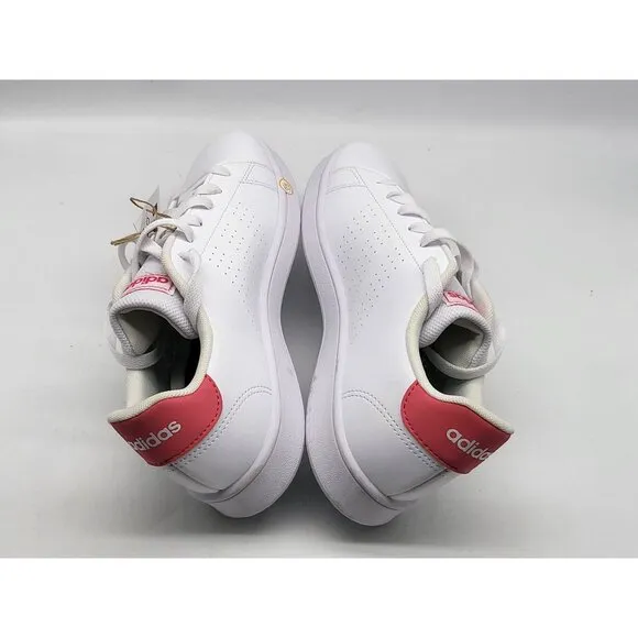 Adidas Advantage K Tennis Mens Shoes White Red Size 6