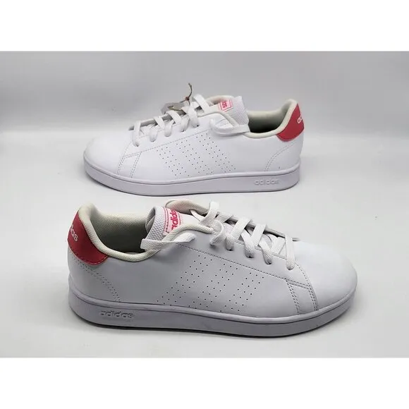 Adidas Advantage K Tennis Mens Shoes White Red Size 6