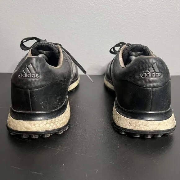 Adidas Boost Tour360 Golf Shoes Mens SZ 12 Black Leather XT Sl Spikeless Sneaker