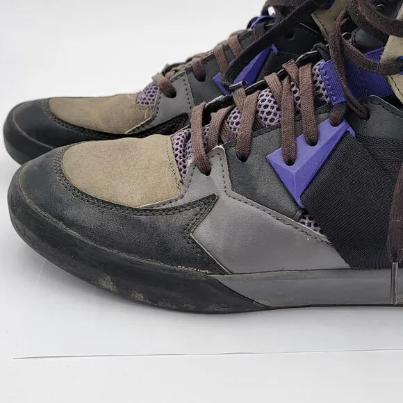 Adidas C10 C77116 Gray &amp; Purple Basketball Shoes Sneakers Mens Size 11