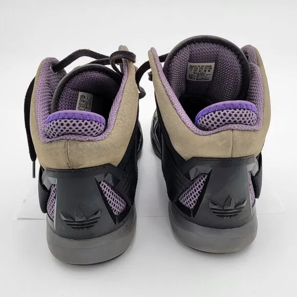 Adidas C10 C77116 Gray &amp; Purple Basketball Shoes Sneakers Mens Size 11