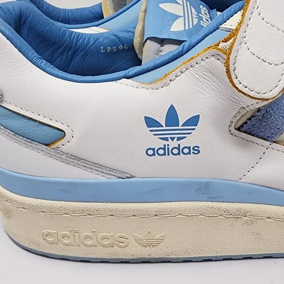 Adidas Forum 84 Low Retro Sneakers White &amp; Blue Leather Men's 17