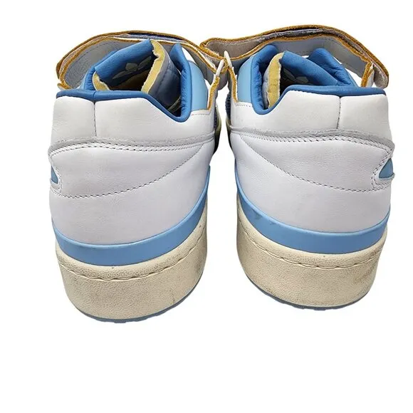 Adidas Forum 84 Low Retro Sneakers White &amp; Blue Leather Men's 17