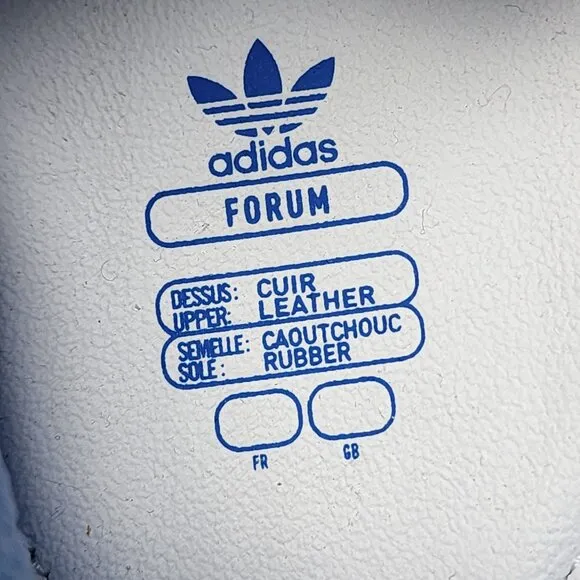 Adidas Forum 84 Low Retro Sneakers White &amp; Blue Leather Men's 17