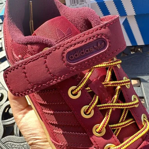 Adidas Forum Low Collegiate Burgundy Gum Men's Athletic Shoes GX7077 Size 5