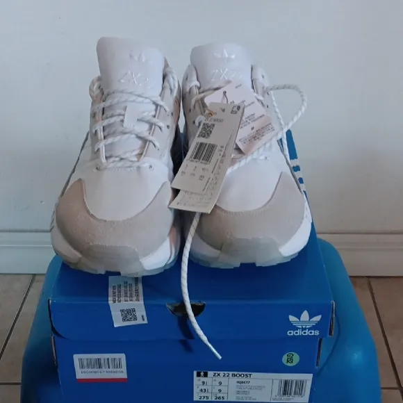 Adidas Kids ZX 22 Boost White Shoes