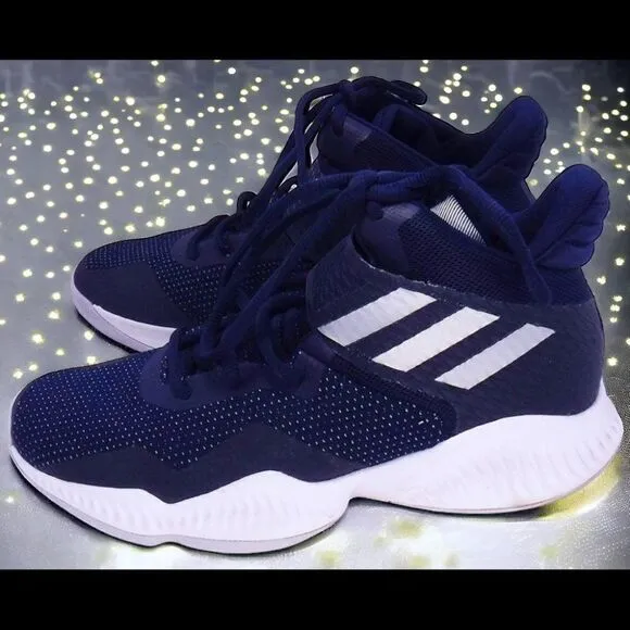 Adidas mens blue EXPLOSIVE Bounce Basketball sneakers Shoes