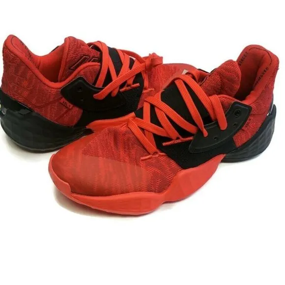 Adidas Mens Size 7 Harden Vol. 4 Basketball Shoes EF0999 Black Power Red