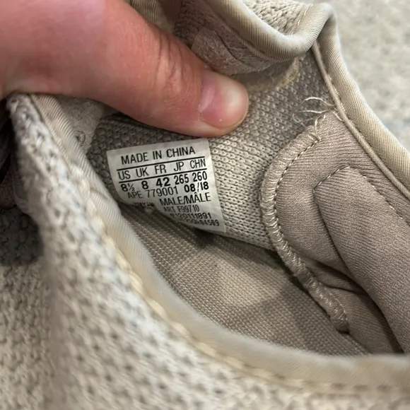 ADIDAS Men's Yeezy Boost 350 V2 Sesame Shoes Size 8.5