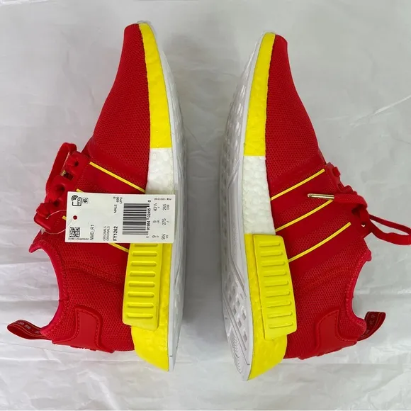 Adidas NMD R1 Beijing Casual Shoes Sneakers Red Yellow Men's Size 13 FY1262
