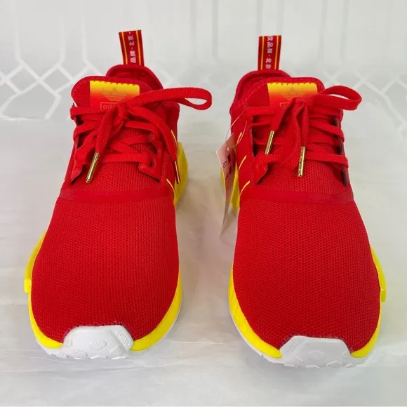 Adidas NMD R1 Beijing Casual Shoes Sneakers Red Yellow Men's Size 13 FY1262