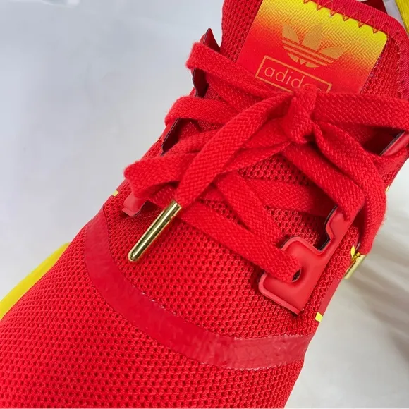 Adidas NMD R1 Beijing Casual Shoes Sneakers Red Yellow Men's Size 13 FY1262
