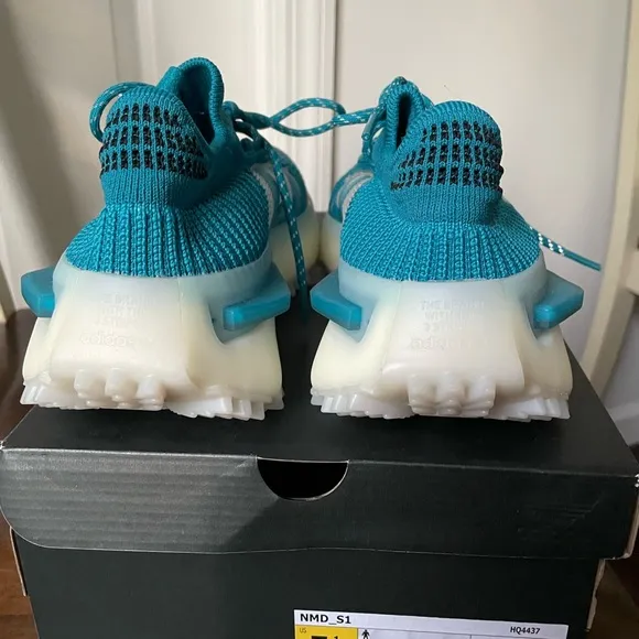 Adidas originals NMD S1 Active Teal/Core Black/Off White 7.5 Men/8.5Women HQ4437