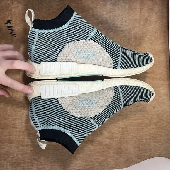 Adidas Parley X NMD CS1 Men's Size 12 Blue Spirit Sneakers Shoes AC8597