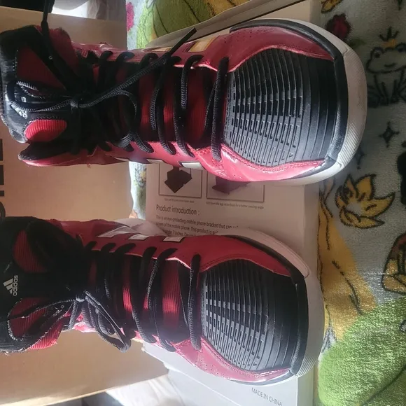 adidas Red and Black Athletic Shoes