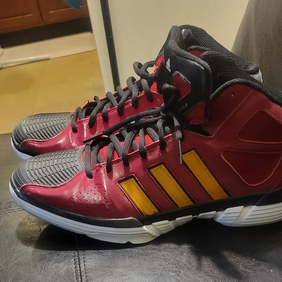 adidas Red and Black Athletic Shoes