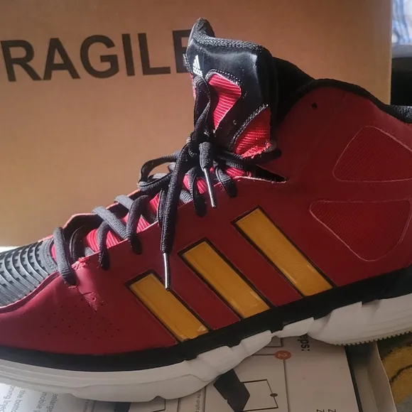 adidas Red and Black Athletic Shoes