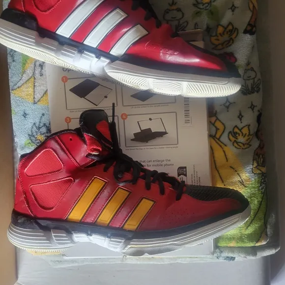 adidas Red and Black Athletic Shoes