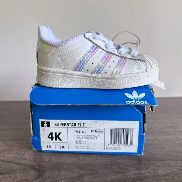 Adidas Superstar EL I Girl’s Shoe Size 4K #B1117