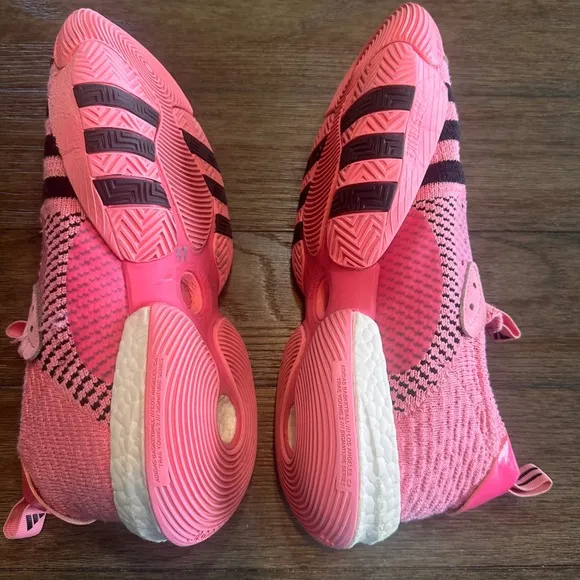 Adidas Trae Young 2.0 Basketball Shoes Knit Mid Pink Trap House Athletic Mens 10