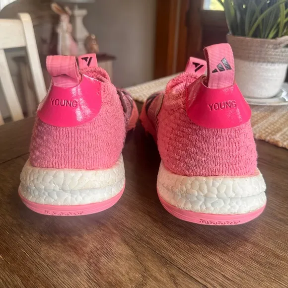 Adidas Trae Young 2.0 Basketball Shoes Knit Mid Pink Trap House Athletic Mens 10