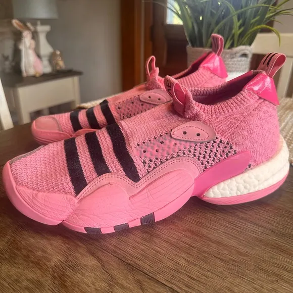 Adidas Trae Young 2.0 Basketball Shoes Knit Mid Pink Trap House Athletic Mens 10