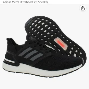 Adidas UltraBoost 20 Men’s Black/Night Metallic/White Running Shoes-Sz 8