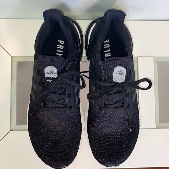 Adidas UltraBoost 20 Men’s Black/Night Metallic/White Running Shoes-Sz 8