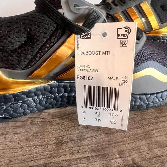 ADIDAS UltraBoost MTL Metallic Gold Shoe Size 5 or 6 #336