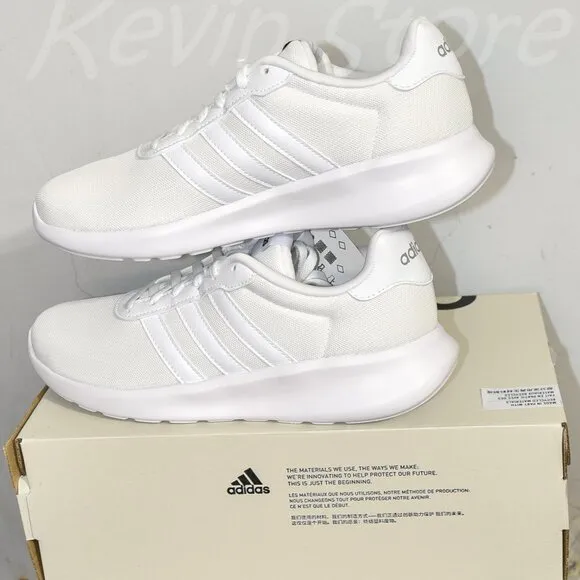 adidas women Lite Racer 3.0 Shoes  Color: Cloud White / Cloud White / Grey Two