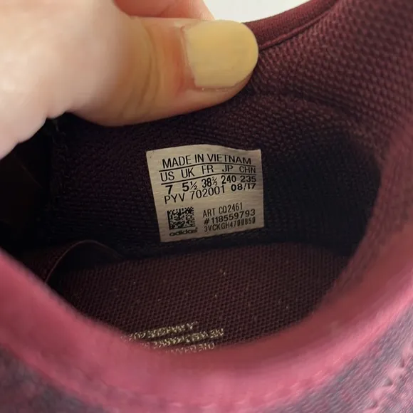 Adidas Women's Tubular Shadow Maroon Running Shoes Size 7