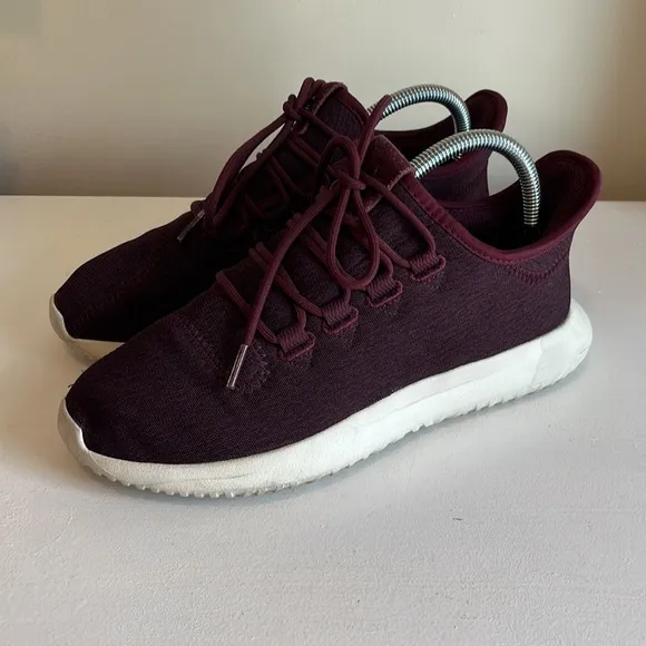 Adidas Women's Tubular Shadow Maroon Running Shoes Size 7