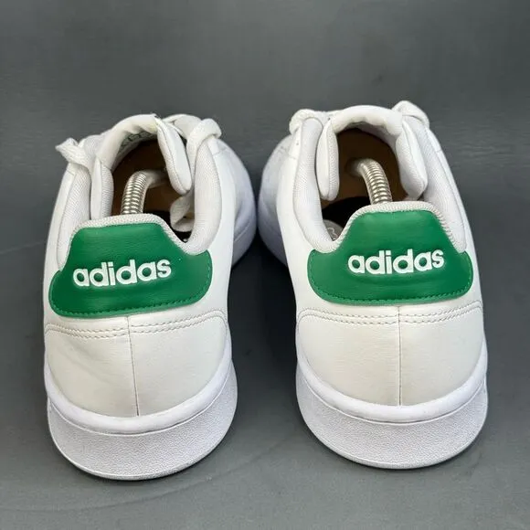 adidas Cloudfoam Advantage Clean White Green sneaker shoes men’s size 11.5