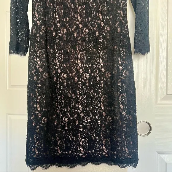 Adrianna Papell Women's 3/4 Sleeve Lace Sheath Dress