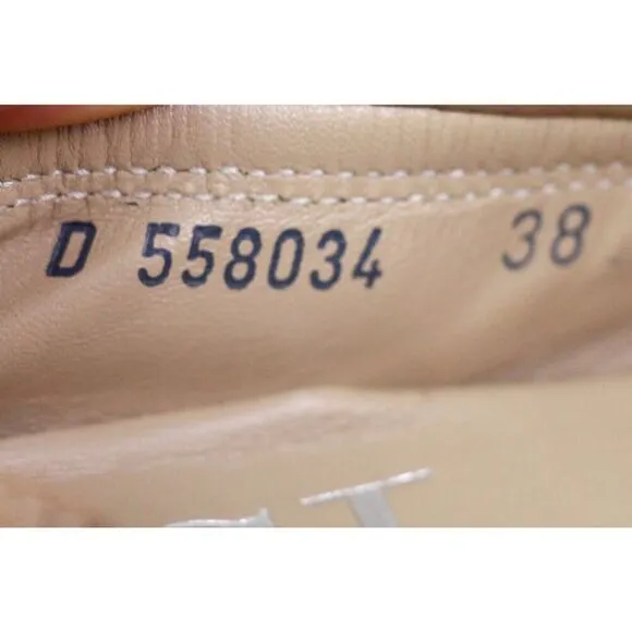 AGL ATTILIO GIUSTI LEOMBRUNI FLEX BEIGE GENUINE LEATHER FLAT BALLET SHOES Sz 38M