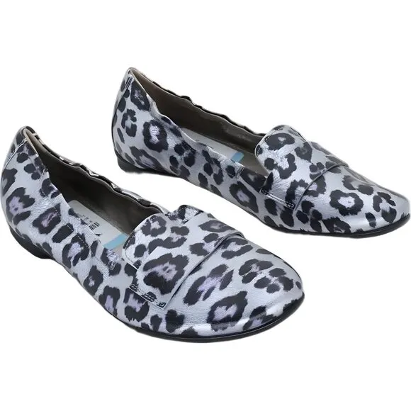 AGL Leopard Print Flats Slip On Ballet Shoes for Women Size 35.5 EU