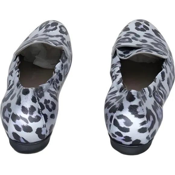 AGL Leopard Print Flats Slip On Ballet Shoes for Women Size 35.5 EU