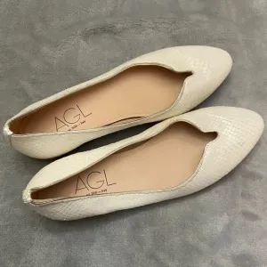 AGL Mimosa Embossed Snake Print Ballet Flat Shoes Size EU 36