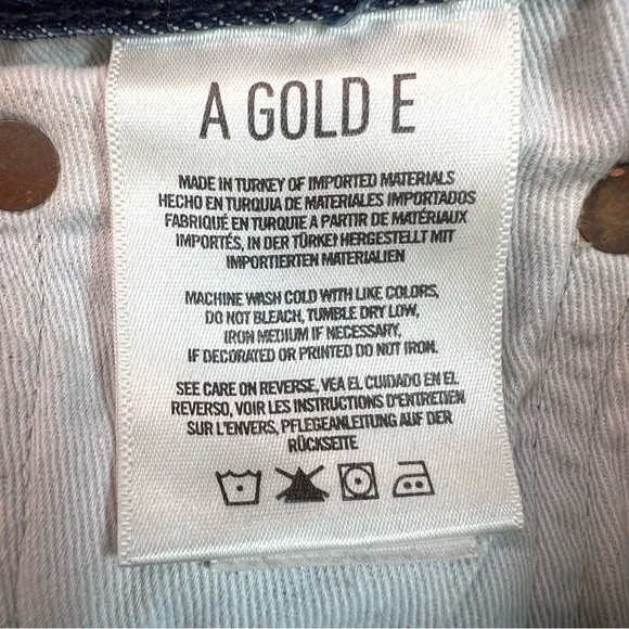 Agolde Riley High Rise Straight Crop Jeans in Air Blue Size 25
