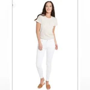 Agolde Sophie Mid Rise Ankle White Skinny Jeans Women’s 31 White Stretchy