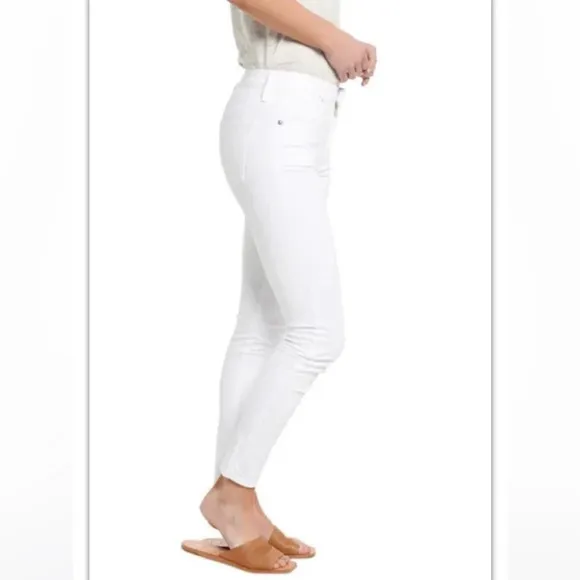 Agolde Sophie Mid Rise Ankle White Skinny Jeans Women’s 31 White Stretchy