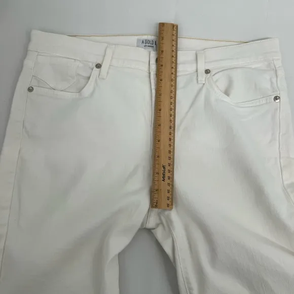 Agolde Sophie Mid Rise Ankle White Skinny Jeans Women’s 31 White Stretchy