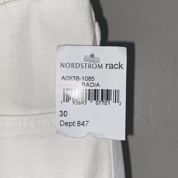 Agolde White Nico High Rise Slim Fit Jeans Contemporary Casual Coastal