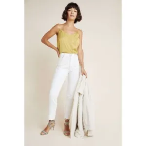 Agolde White Nico High Rise Slim Fit Jeans Contemporary Casual Coastal