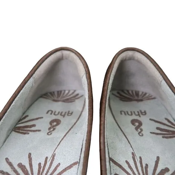 Ahnu Shoes Womens 7 Slip On Loafer Classic Leather Comfort Classic Active Brown