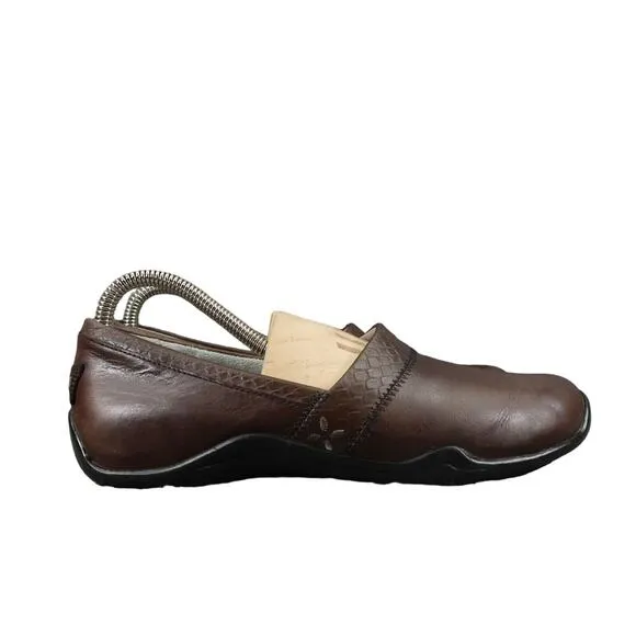 Ahnu Shoes Womens 7 Slip On Loafer Classic Leather Comfort Classic Active Brown
