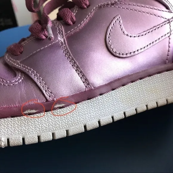 Air Jordan 1 Mid SE GS pink rose shoes