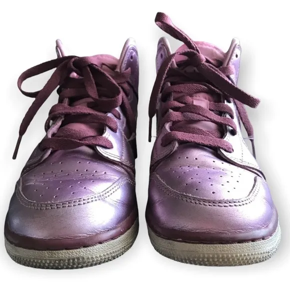 Air Jordan 1 Mid SE GS pink rose shoes