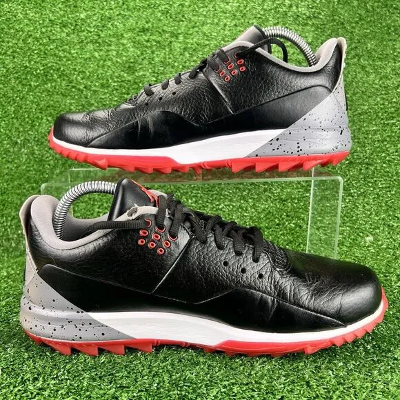 Air Jordan Golf Shoes Men's 8 ADG 3 Black Gray Athletic Low Sneakers CW7242-001