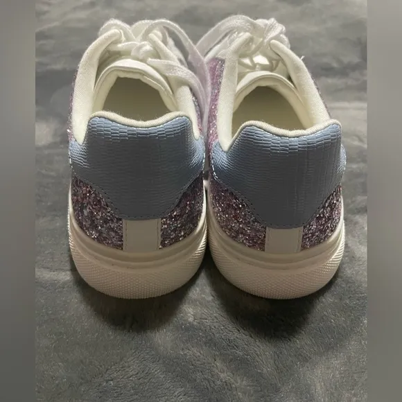 Aldo Women's White Glitter Casual Sneakers Sz 9